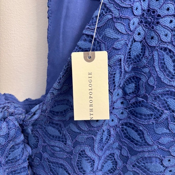 Maeve Anthropologie NEW Blouse Top Size 10 Cropped Romantic Lace Tie Coquette - Picture 5 of 10